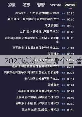 2020的欧洲杯在哪直播 2020欧洲杯在哪个台直播-第3张图片-www.211178.com_果博福布斯